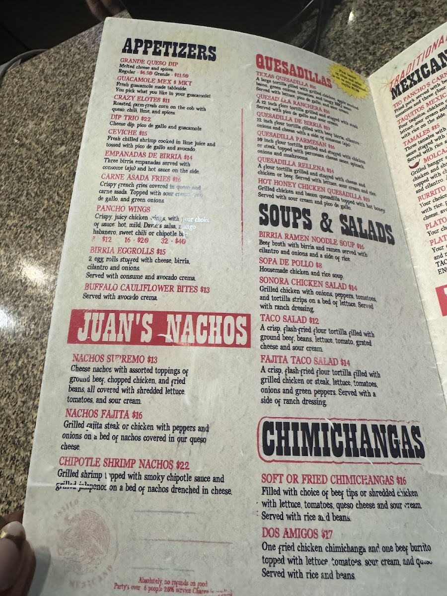 Menu Juan's Mexican Cafe And Cantina-5