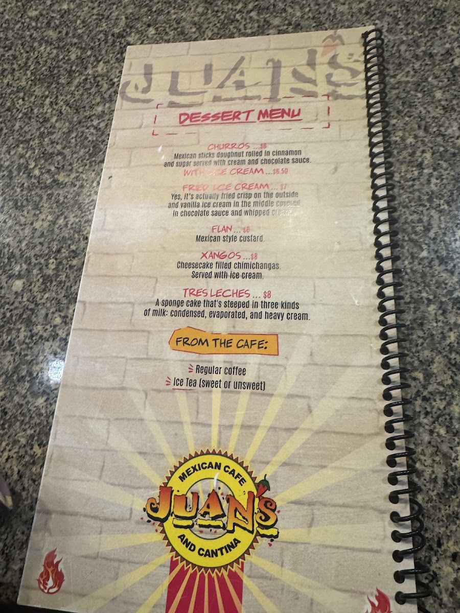 Menu Juan's Mexican Cafe And Cantina-8