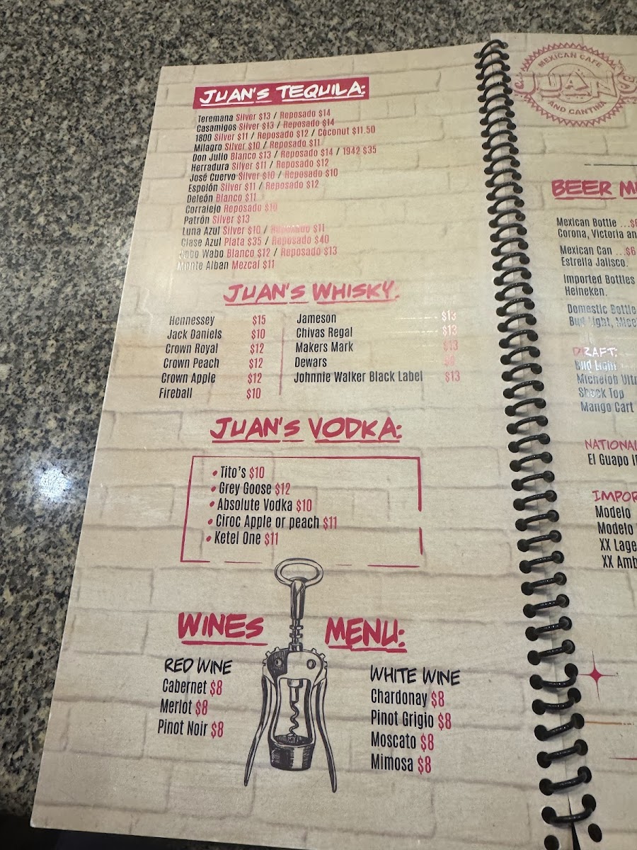 Menu Juan's Mexican Cafe And Cantina-9